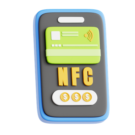 Pagamento móvel NFC  3D Icon