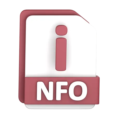 Nfo File  3D Icon
