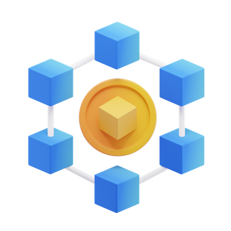 NFT 블록체인  3D Icon