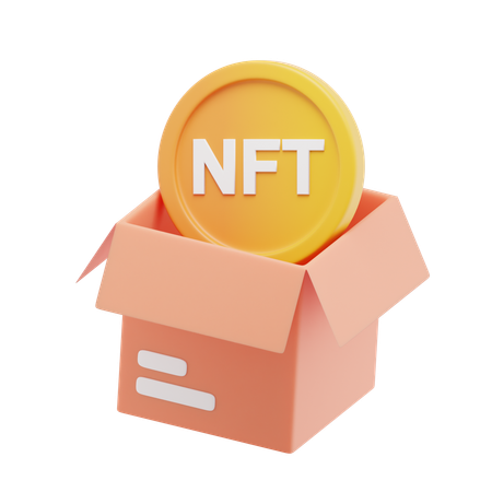 NFT 상자  3D Icon
