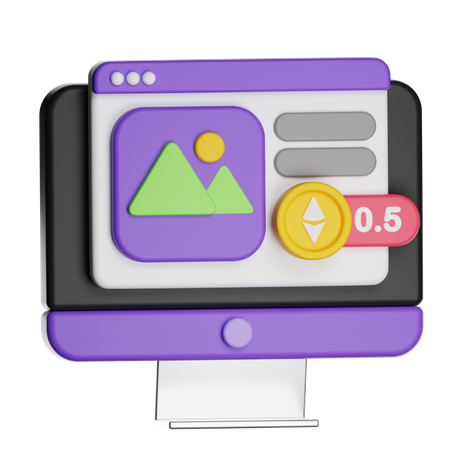 NFT 마켓플레이스  3D Icon