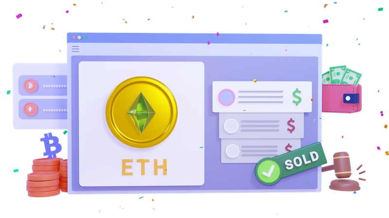 Nft 플랫폼 웹사이트  3D Icon