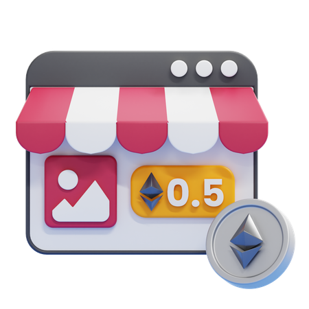 NFT 마켓플레이스  3D Icon