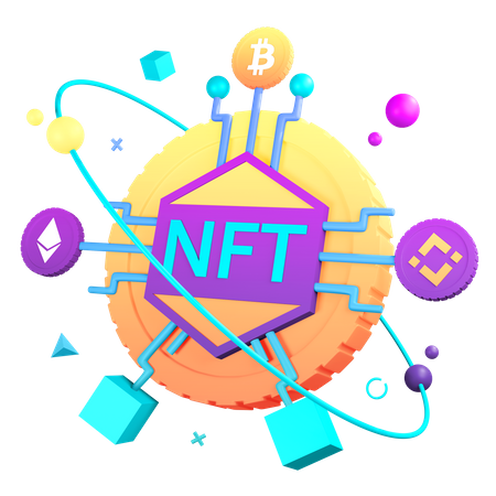 Nft  3D Illustration