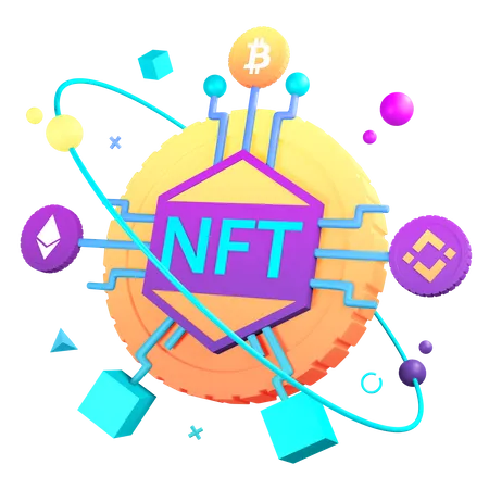 Nft  3D Illustration