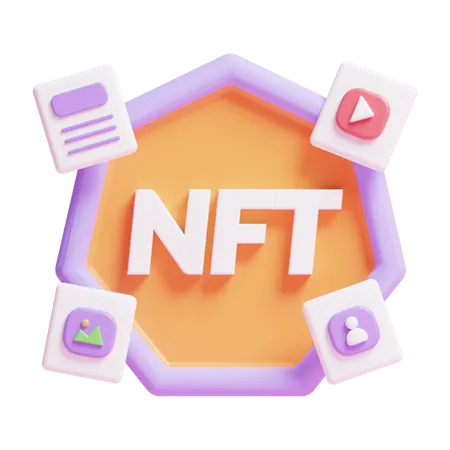 Nft  3D Illustration