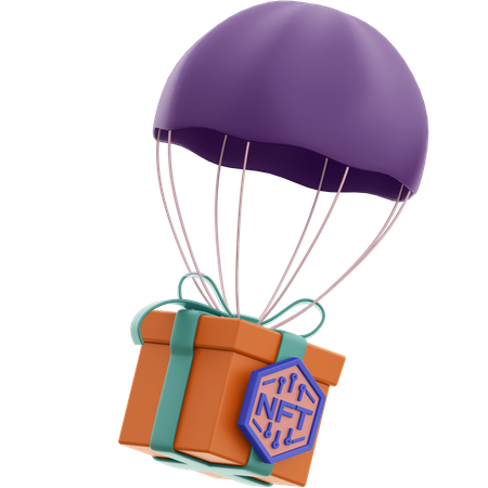 Nft Air Delivery  3D Illustration