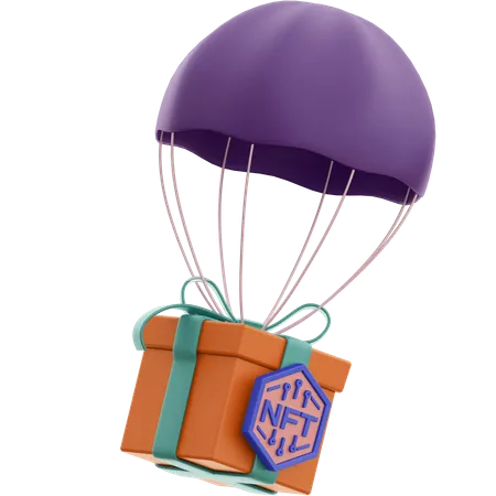 Nft Air Delivery  3D Illustration