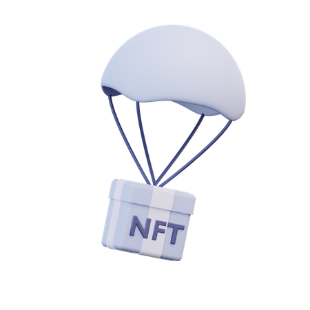 Nft Air Drop 3D Illustration