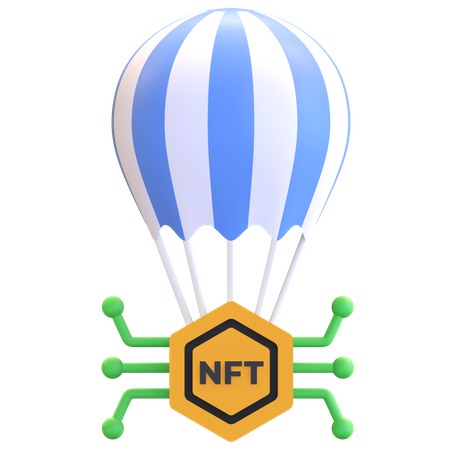 NFT Airdrop  3D Illustration