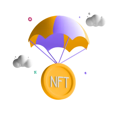 NFT Airdrop 3D Illustration