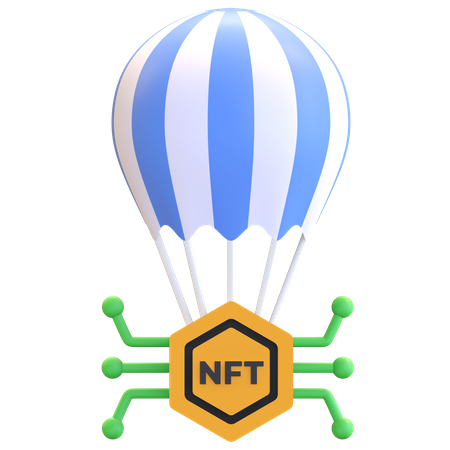 NFT Airdrop  3D Illustration