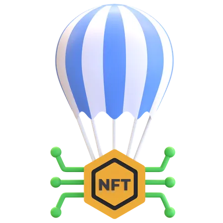 NFT Airdrop Icon 3 D Illustration 3D Illustration