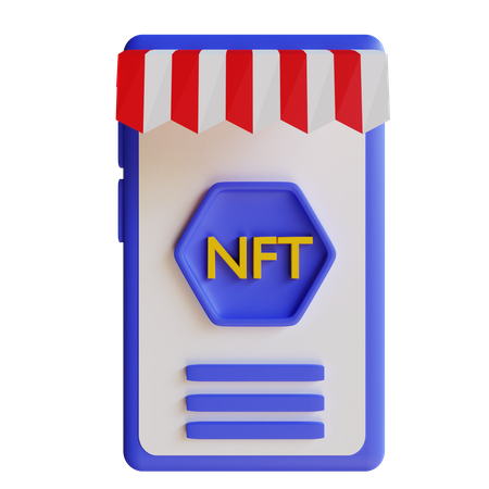 NFT-Anwendung  3D Illustration