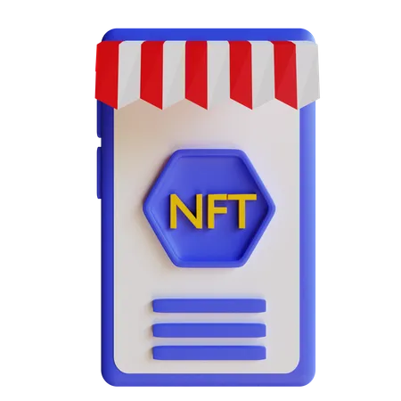 NFT-Anwendung  3D Illustration