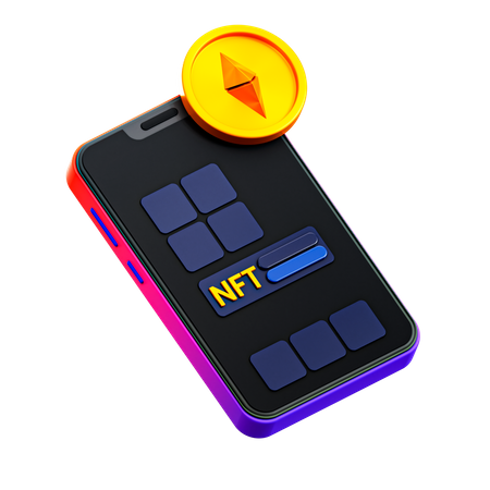 NFT App 3D Illustration