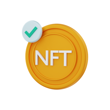 NFT approved  3D Illustration