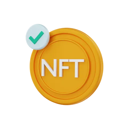 NFT approved  3D Illustration