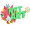 nft art sticker 3d logo