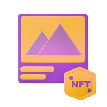 NFT Art 3D Illustration