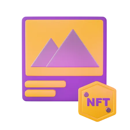 NFT Art 3D Illustration
