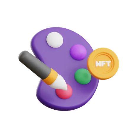 NFT Art 3 D Illustration 3D Icon