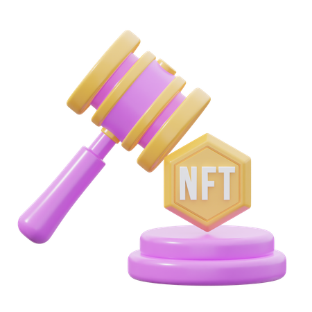 Nft Art Auction  3D Icon