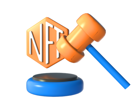 Nft Art Auction  3D Icon