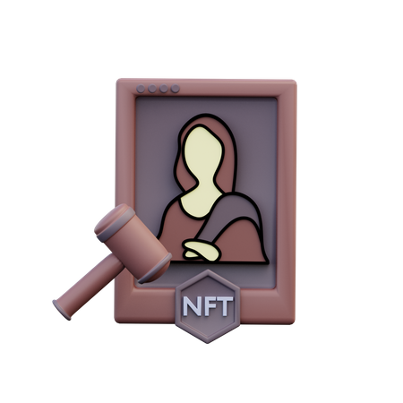 Nft Auction  3D Icon