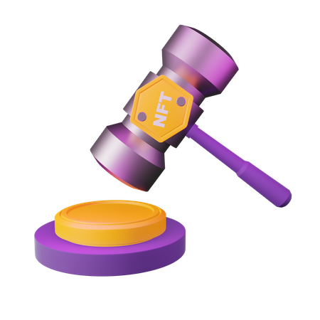 NFT Auction  3D Icon