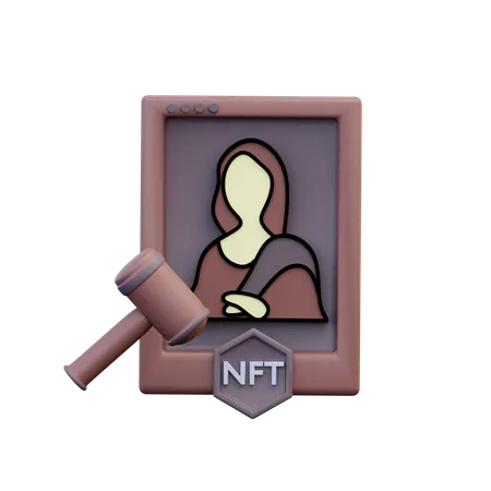 Nft Auction  3D Illustration