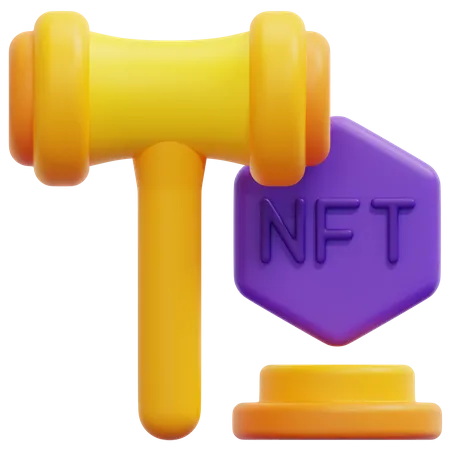 Nft Auction  3D Icon