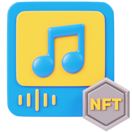 NFT Audio  3D Icon