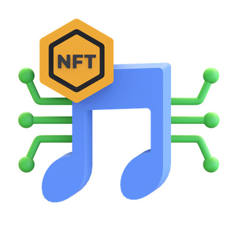 NFT Audio  3D Icon