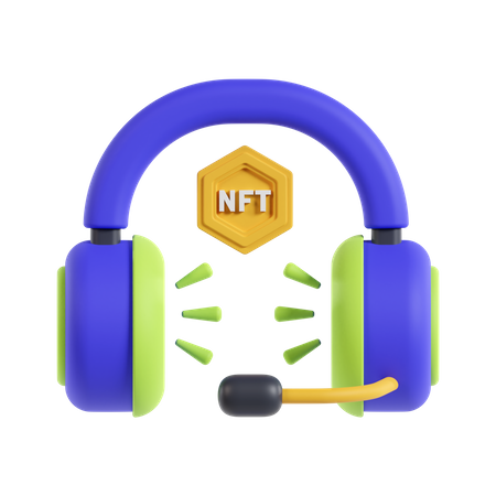 Auriculares nft  3D Icon