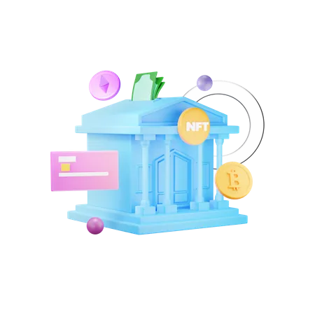 Banque nft  3D Icon