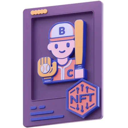 Nft Baseball  3D Illustration