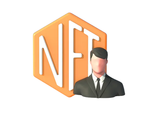 NFT-Besitzer  3D Illustration