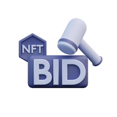 Nft Bid  3D Icon