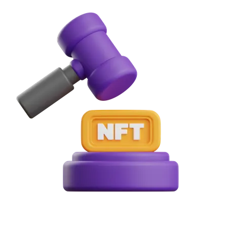 NFT Bid 3 D Illustration 3D Icon