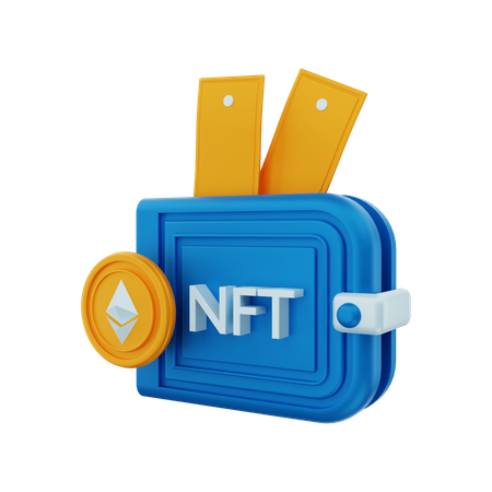 Billetera nft  3D Illustration