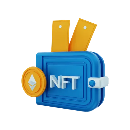 Billetera nft  3D Illustration