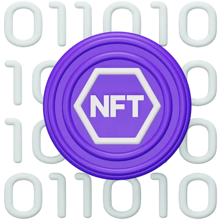 NFT-Binärcode  3D Icon