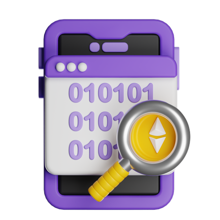 Nft Binary Code  3D Icon