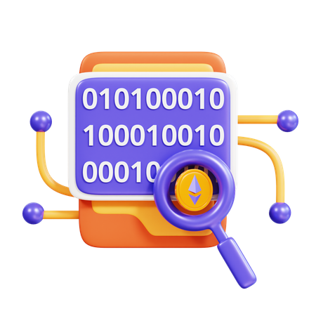 Nft Binary Code  3D Icon