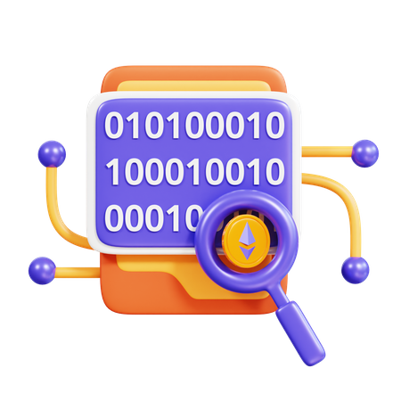 Nft Binary Code  3D Icon