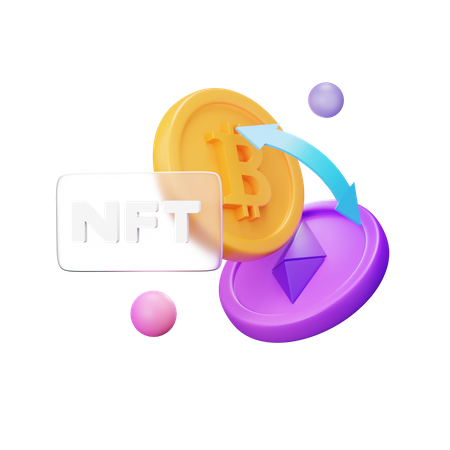 Nft Bitcoin 3D Icon