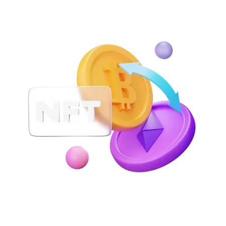 Nft Bitcoin 3D Icon