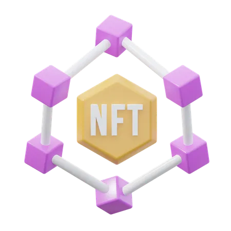 Nft Blockchain  3D Icon