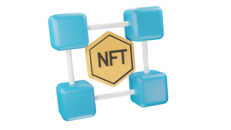 Nft Blockchain  3D Icon